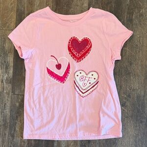 Cat & Jack light Pink BFF Heart Tee